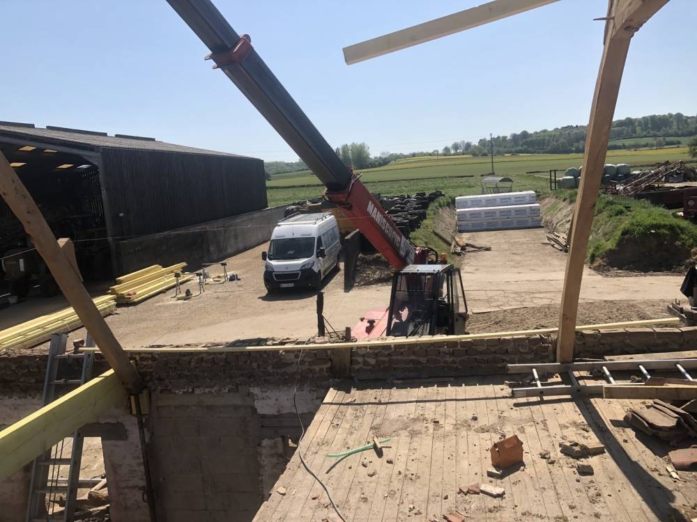 chantier charpente