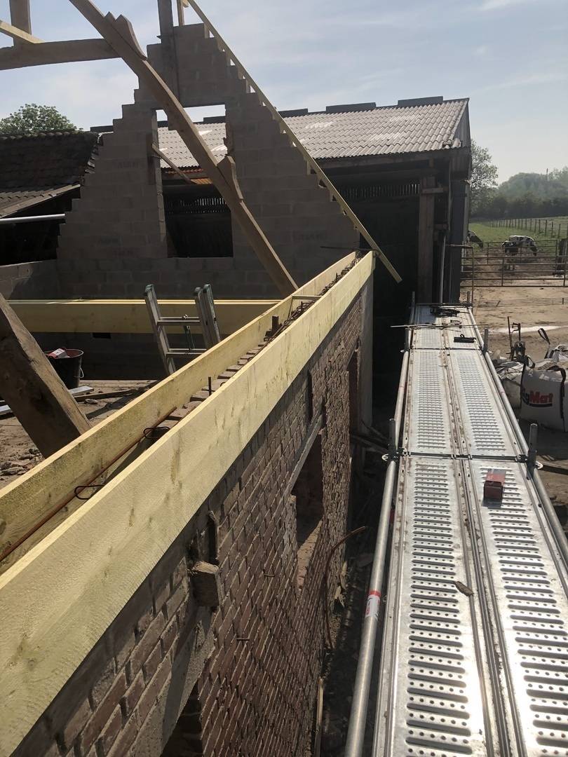 chantier toiture goutière