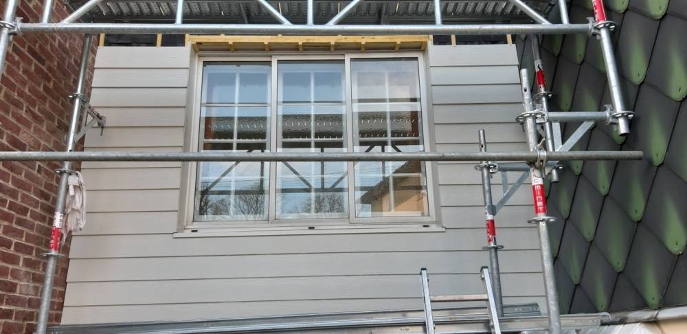 Bardage échaffaudage maison